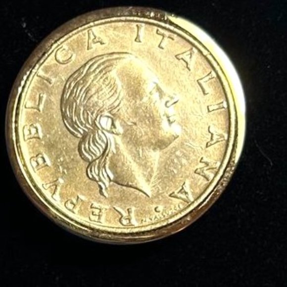 Bellezza Jewelry - New Elegant Women's Gold Italian Coin Lira Statement Ring Bellezza HSN Size 5